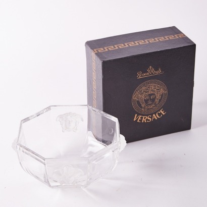 A Boxed Versace Potpourri Glass Bowl by Rosenthal