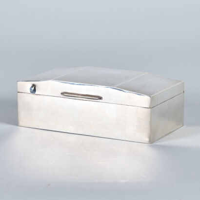 A Sterling Silver Cigar Box