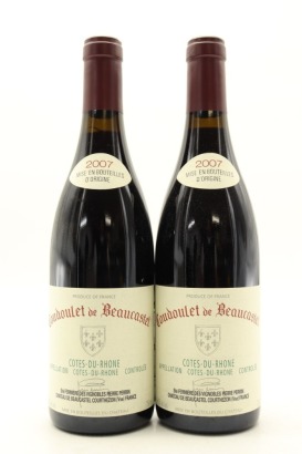 (2) 2007 Chateau de Beaucastel Cotes du Rhone Coudoulet de Beaucastel, Rhone [JR17]