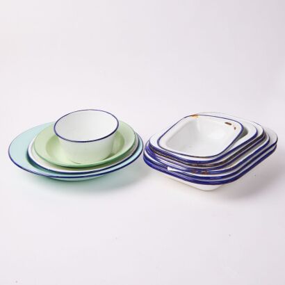 A Set of Enamel Kitchenware