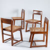 A Rare Set of Six Pierre Jeanneret Chairs; Model PJ-SI-54-A - 6