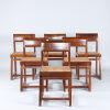 A Rare Set of Six Pierre Jeanneret Chairs; Model PJ-SI-54-A - 9