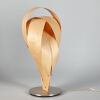 A Contemporary Chrome and Beech Veneer Twist Table Lamp - 2