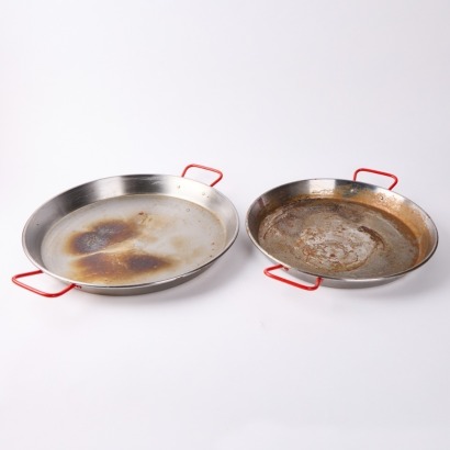 A Pair Of Paella Pans Made in Spain