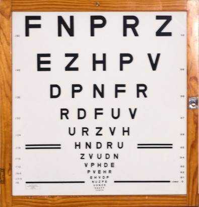 A Vintage Eye Testing Chart