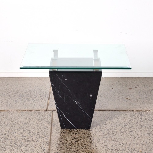 A Post Modern Coffee Table With A Marble Base