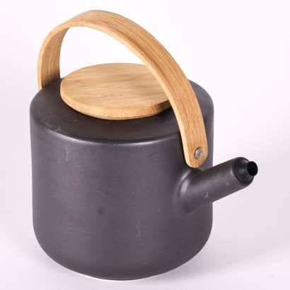 A Stelton Brown Ceramic Teapot