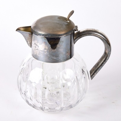 A Solid Glass Water Jug with Ice Cooler