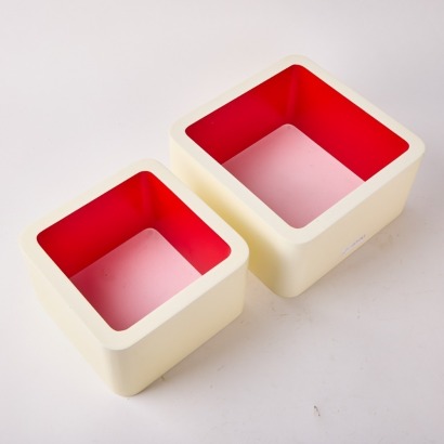 A Pair of Mid-Century Wall Mounted Cube Shelves
