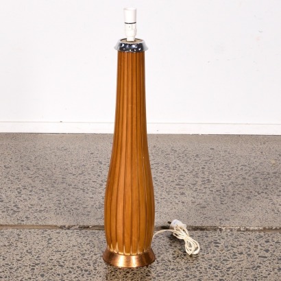 A Fluted Wooden Lamp