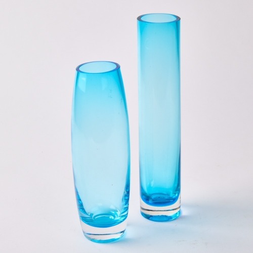 A Pair Of Glass Vases