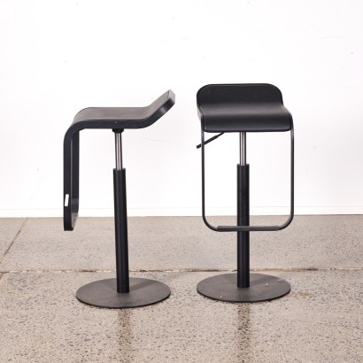 A Pair Of Modern Black Barstools