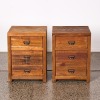 A Pair of Rustic Bedside Cabinets