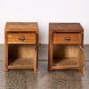 A Pair of Rustic Bedside Cabinets - 2