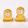 A Pair Of Solid Brass Novelty Miniature Clocks