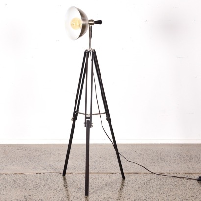 A Mid Century Style Tripod Lamp with Edison Bulb