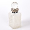 An English Decanter With A Sterling Silver Band