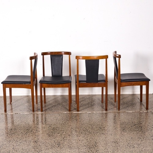 A Set of Four Mahogany Danske Mobler Mid-Century Dining Chairs