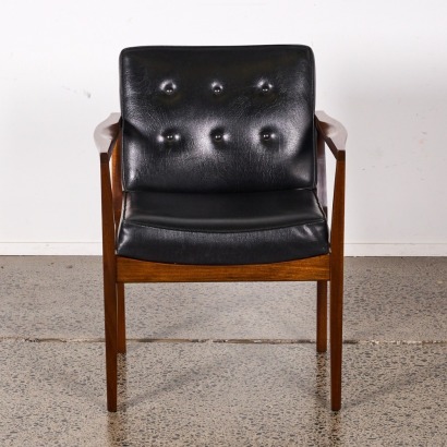 A Mid-Century Mahogany Office Chair