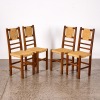 A Set Of Four Rush Dining Chairs - 2