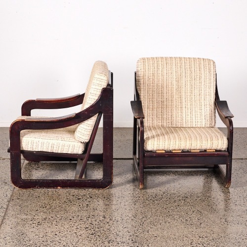 A Pair Of Sleigh Armchairs For Guilleumas Barcelona Spain