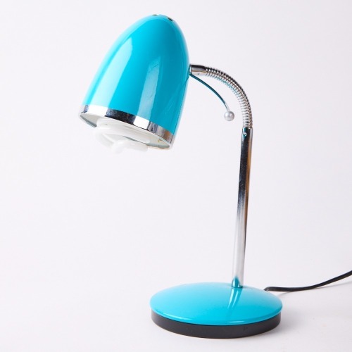 A Turquoise Gooseneck Table Lamp