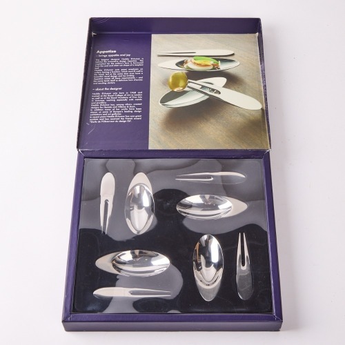 A Set of Eight Pcs Gense 'Appetize' Forks and Spoons by Nedda El-Asmar