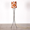 A Retro Tripod Wrought Iron Floor Lamp