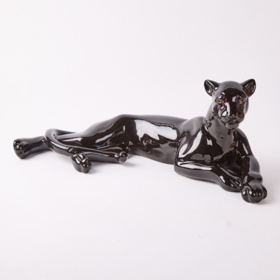 A Mid-Century Ceramic Black Panther