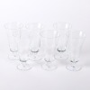 A Set of Six Etched Glass Goblets