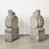 A Pair Of Chinese 'Lion and Drum' Stone Piers - 2