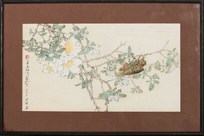 Flowers and Insects-A Chinese Painting (Yang Shanshen Stamp)