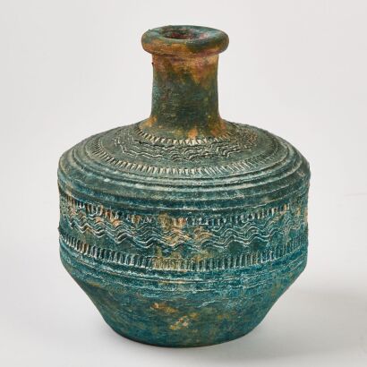 A Chinese Liao Dynasty Carved Pottery Jar
