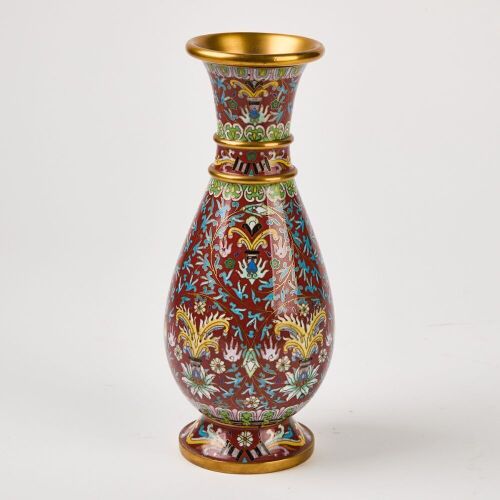 A Chinese 20th Century Cloisonné Enamel Vase