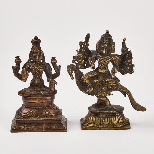 Two India Bronze Buddha Statues