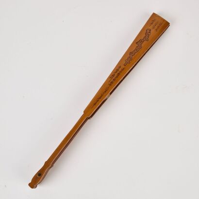 Chinese Late Qing Dynasty Bamboo Calligraphy Fan Bone （Yu Zian Stamp)