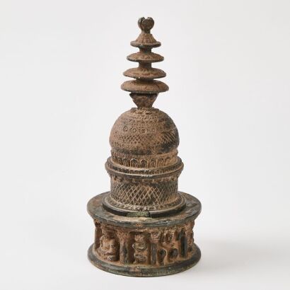 Indian Stone Figurine Pagoda
