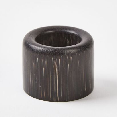 A Chinese Carved Horn Thumb Ring