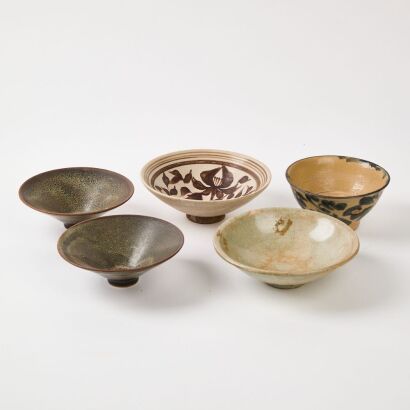 A Chinese Song, Yuan Dynasty Qingbai Dish And Four Dishes