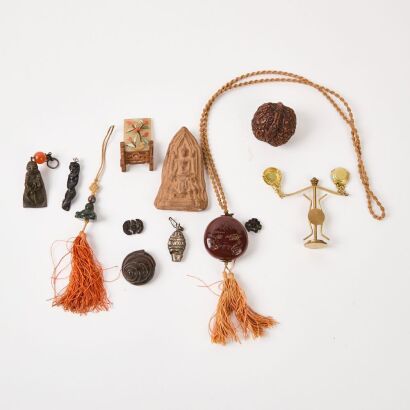 A Group Of Ten Small Old Items