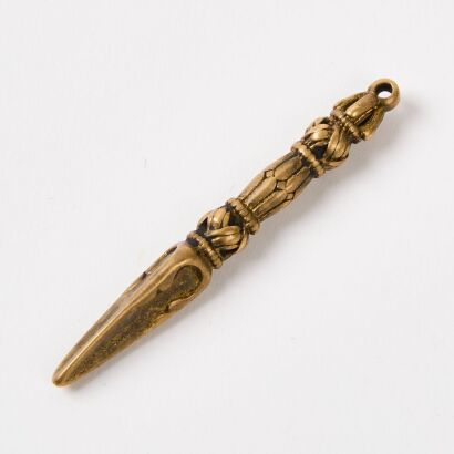 A Chinese Tibet Vajra Pestle And Mortar