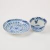 A Set Of Chinese Qing Dynasty Kangxi Year Blue And White 'Floral' Cup And Saucer (Kangxi Year Mark) - 2