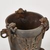 A Chinese Iron Cast 'Auspicious Beast' Ornament and A Chinese Iron Cast Tripod Stove - 2