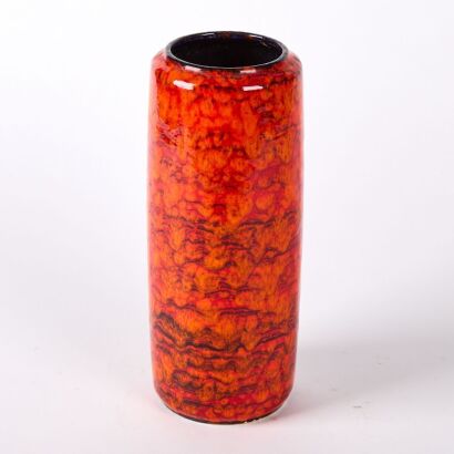 An Orange West German Lava Vase