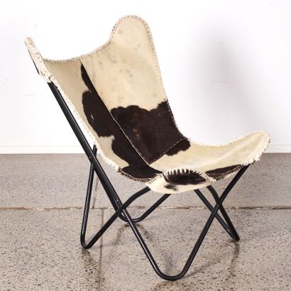 A Cow Hide Butterfly Chair