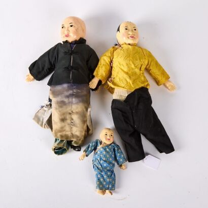 A Trio of Vintage Porcelain Dolls