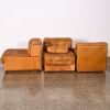 A De Sede DS11 Patchwork Leather Sectional Sofa in Caramel, Circa 1970s - 2