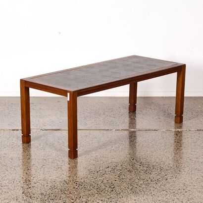 A Mid-Century Danske Mobler Copper Topped Coffee Table