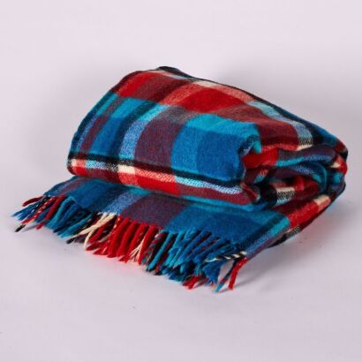 A Onehunga Wool Paid Travel Rug