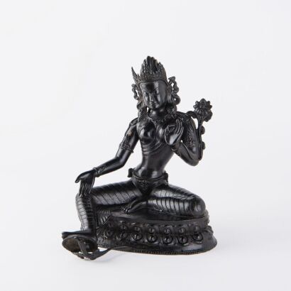 A Nepal 19th Century Bronze Buddha Statue
